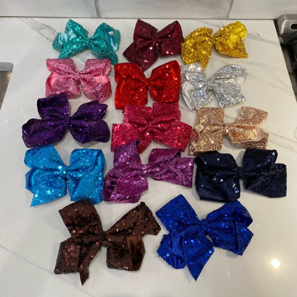 Girl Hair Bows- 14 total